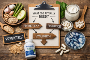 prebiotics vs probiotics vs synbiotics