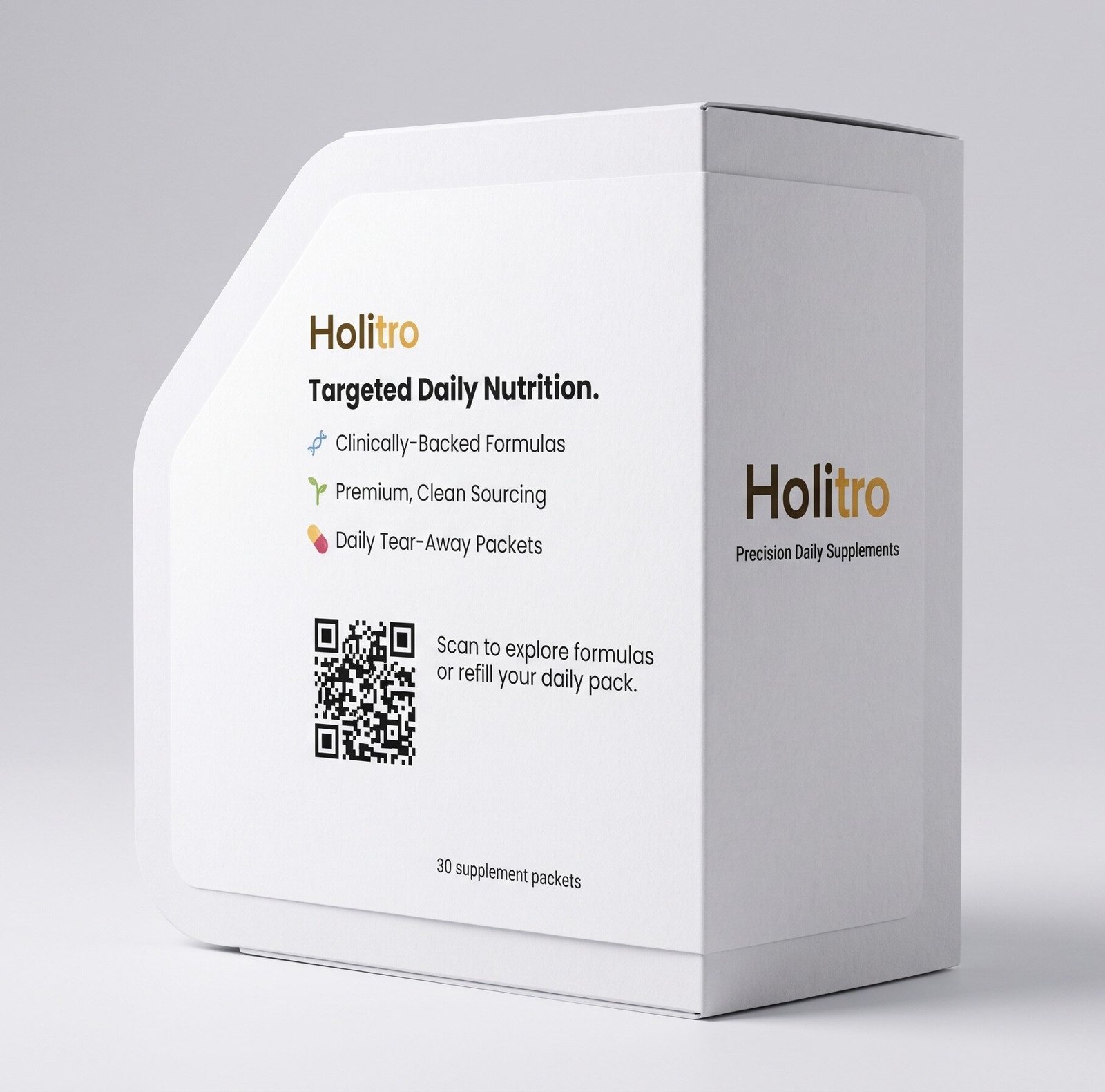 Holitro pack showing the front label and ingredients