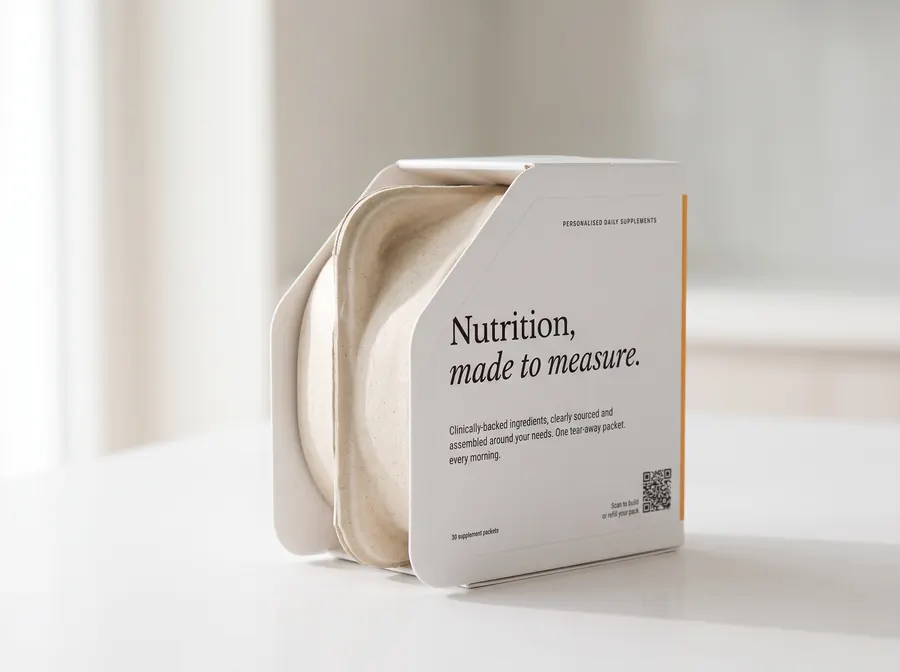 Open Holitro box showing the roll of daily pouches inside